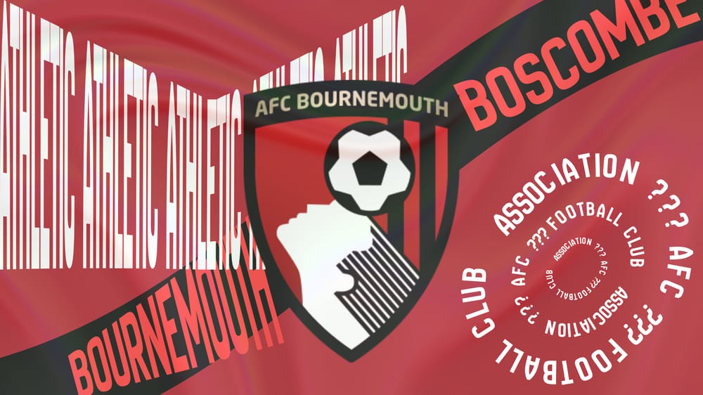 A graphic showing the AFC Bournemouth badge and related words