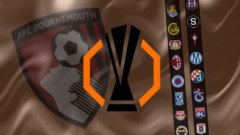 A graphic showing AFC Bournemouth's Europa League potential opponents.